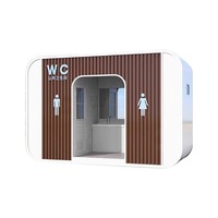 Conteneur en acier de toilettes mobiles de style contemporain Maisons préfabriquées pour villa, appartement et magasin