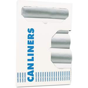 Sacs poubelles en plastique Boardwalk 404616 Naturel 13 microns, design simple, 40-45 gallons, 25 sacs/rouleau, 10/boîte, pour usage en cuisine - Product Image 4