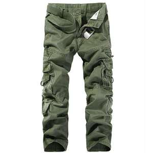 Pantalon <span class=keywords><strong>Cargo</strong></span> Homme, Multi-Poches, Droit, Décontracté, Vêtements d'Extérieur avec Fermeture Éclair, Pantalons de Jogging Urbains pour Hommes - Product Image 3