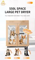 Séchoir automatique pour animaux de compagnie EUR PET, grand modèle, en plastique, pour chats et chiens de grande taille, style vaisseau spatial, séchoir pour toilettage des poils