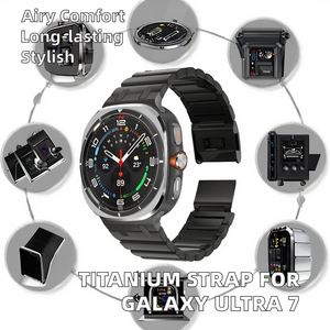 2025 nouveau bracelet en métal en titane à venir pour <span class=keywords><strong>Samsung</strong></span> pour <span class=keywords><strong>Galaxy</strong></span> <span class=keywords><strong>Watch</strong></span> Ultra 7 47mm Bracelet fin incurvé respirant - Product Image 2