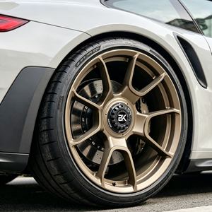 Rines Bku Forjados 5x130 para <span class=keywords><strong>Porsche</strong></span> 911 991 992 Turbo <span class=keywords><strong>Carrera</strong></span> 4s <span class=keywords><strong>GTS</strong></span> GT3 718 GT4 RS de 19, 20 y 21 Pulgadas, Rines de Aleación con Bloqueo Central - Product Image 1