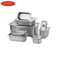 Prix d'usine, bac gastronorme en acier inoxydable SS304, norme européenne 353x325x100mm, conteneur de service pour buffet
