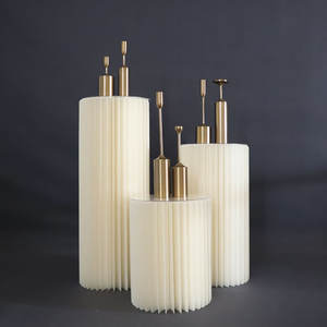 Nouveaux accessoires de mariage, chemins de route, Table à Dessert <span class=keywords><strong>Origami</strong></span>, colonnes pliantes en papier, colonnes romaines, décoration de fête de mariage - Product Image 5