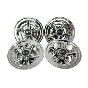 Accessoires pour voiturettes de golf Mitsubishi : Cache-moyeux de roue électroplaqués argent SS de 8 pouces, ajustement universel - Product Image 5
