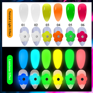HONEY GIRL Nouvelle Arrivée Gel de Nail Art Lumineux 12 Couleurs Anti-adhésif pour Sculpture et Modelage des Ongles, Extension Rapide Sans Papier, <span class=keywords><strong>Vernis</strong></span> pour Ongles - Product Image 6