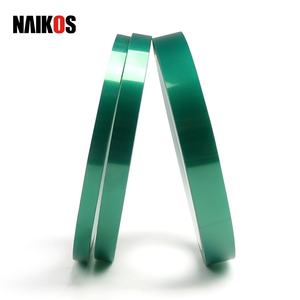 Cinta adhesiva multiusos de silicona de poliéster PET verde de alta temperatura para uso industrial - Product Image 1