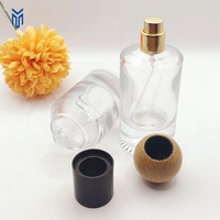 Bouteilles de parfum rondes 50ml, fournitures d'usine, bouteilles de parfum de luxe en verre