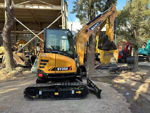 Mini-sized Used Chinese Brand SY35U 3.5 Ton Crawler Excavator Smooth Hydraulic Movement For Water Main Leak Repair - Product Image 3
