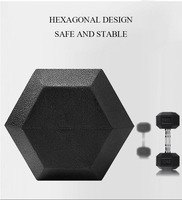 Haltères hexagonaux en caoutchouc et fonte personnalisables pour la gym et la maison, usage commercial, 25 lb, 5, 10, 25, 50 kg, ensemble d'haltères hexagonaux