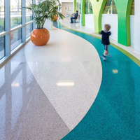 Système de sol en terrazzo époxy personnalisé, sol en terrazzo décoratif sans joint, système de sol époxy commercial haute résistance