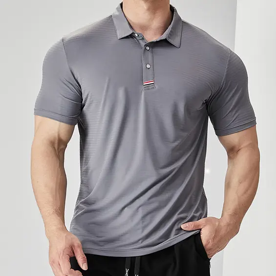 Großhandel Active Wear Athletic Sweat Sport Herren Polo Shirt Mann Quick Dry Nylon Dryfit Polo T-Shirt mit benutzer definierten Stickerei