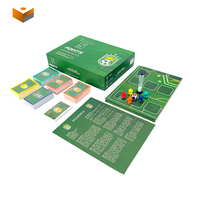 Ensemble de livre de cartes de jeu écologique personnalisé paquet d'impression boîte d'emballage avec couvercle et fond en papier vert