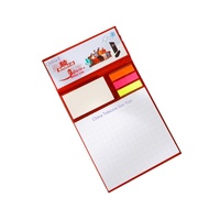 Carnet de réunion A4 avec notes adhésives, couverture rigide en carton, logo personnalisable, bloc-notes promotionnel pour entreprise, groupe