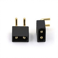 Amass XT30PW-M36 15A 2핀 수형 PCB 커넥터, RC 모델용 금도금 벤트 핀 수평 솔더, OEM