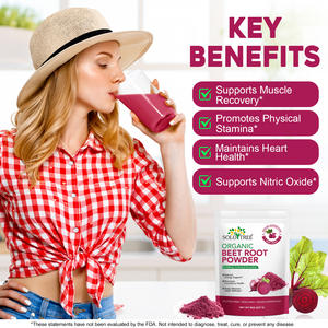 SOLOTREE Organic Beterraba <span class=keywords><strong>Root</strong></span> Powder Suplemento Extrato Herbal que Mantém a Saúde do Coração e Promove a Função Circulatória - Product Image 5