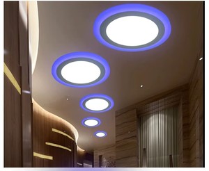 Phong cách hiện đại Vòng Trần recessed RGB LED Bảng điều chỉnh ánh sáng 3 + 3W 6 + 3W 12 + 4W 18 + 6W đôi màu nhôm đèn cơ thể - Product Image 5