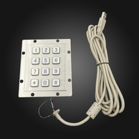 Clavier numérique étanche à 12 touches en acier inoxydable durable avec points braille