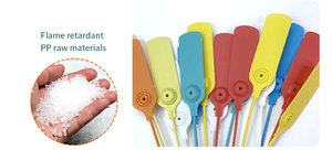 Sceau de sécurité en plastique inviolable, étiquette en plastique à tirer, étiquette suspendue personnalisée pour conteneur de vêtements - Product Image 2