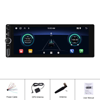 Autoradio Android Podofo 1 Din 2+64 Go Écran tactile 6,86 pouces CarPlay Android Auto 1080P GPS WiFi FM RDS Type C
