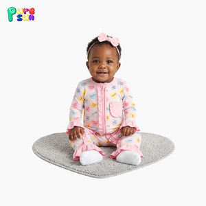 प्यूरीसन निर्माता कस्टम जिपर बांस विकोज़ लड़की के कपड़े प्रिंट बच्चों की स्लीवियर लड़कियों का रोमांस - Product Image 2