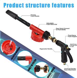 Lance à mousse/canon à mousse haute pression NIKO pour lavage auto, produits de lavage auto, OEM avec bouteille de 1 litre - Product Image 3