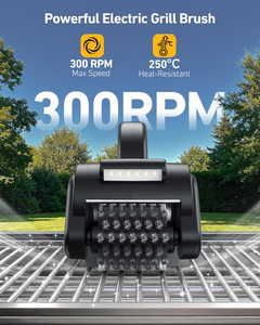 เครื่องทำความสะอาดเตาปิ้งย่างไฟฟ้า 300RPM ไฟ LED 4400 มิลลิแอมป์ชั่วโมง ชาร์จใหม่ได้ ไร้สาย สีดำ สีเหลือง สีฟ้า สีส้ม - Product Image 2