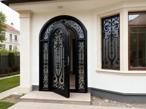 Puerta de Hierro Forjado Personalizada a Precio de Fábrica, Estilo Europeo, Puerta de Entrada para Jardín de Villa, Fábrica China - Product Image 3