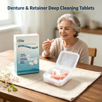 Comprimés Nettoyants Universels pour Prothèses Dentaires – Sûrs pour les Dispositifs Dentaires en Acrylique et Métal, les Dents Artificielles, les Gouttières Transparentes – Usage Quotidien Domestique