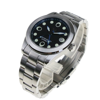 Montre-bracelet de luxe 38 mm Seiko NH35 à mouvement automatique mécanique, acier inoxydable de haute qualité, bracelet solide 10 ATM, analogique