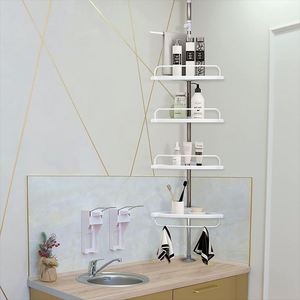 Nouvelle étagère d'angle en plastique ABS à 4 niveaux pour accessoires de salle de bain, support de rangement en plastique imprimé pour signalétique d'angle - Product Image 3