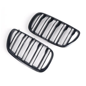 Rejilla de parachoques delantero para BMW X3 E83, plástico ABS, 2007-2010, estilo de línea simple y doble, para modificación de automóviles - Product Image 2