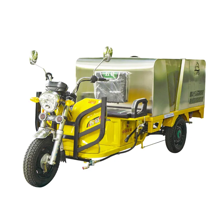 High efficiency three wheels high pressure car washer mobile steam car wash machine