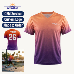 Maillot de Pickleball Personnalisé en Gros Jaune Citron Néon, Sublimation, Vêtements de Sport Professionnels, Maille Respirante, OEM, Faible MOQ - Product Image 1
