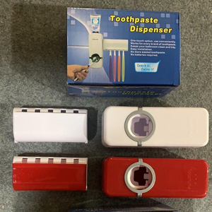 Dispensador automático de pasta de dientes sin perforaciones, soporte para cepillos de dientes, dispensador de pasta de dientes para baño, ¡el más vendido! - Product Image 6