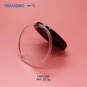 Boîte compacte pour poudre pressée en plastique recyclé, emballage transparent, capuchon, conteneur pour blush, boîte compacte ronde vide pour poudre - Product Image 5