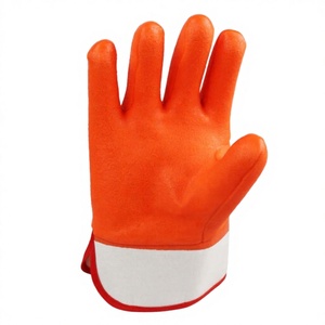 Guantes de Trabajo Personalizados para Invierno, Resistentes a Bajas Temperaturas y Químicos, con Forro de Algodón Recubierto de PVC Fluorescente y Puño de Seguridad Texturizado - Product Image 2
