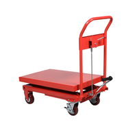 Chariot élévateur à ciseaux mobile, plateforme de levage hydraulique manuelle pour la manutention des matériaux en entrepôt et atelier