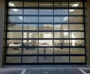 <span class=keywords><strong>Porte</strong></span> industrielle sur mesure avec cadre en aluminium et verre dépoli, <span class=keywords><strong>porte</strong></span> <span class=keywords><strong>de</strong></span> <span class=keywords><strong>garage</strong></span> automatique moderne imperméable pour villas et entrepôts - Product Image 3