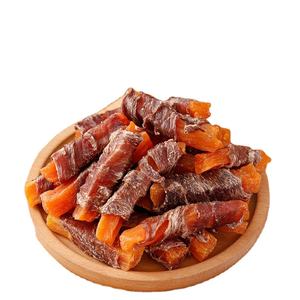 Yüksek kaliteli organik ördek sarılmış tatlı patates tavuk Chew Sticks evcil hayvan yemi yüksek <span class=keywords><strong>Protein</strong></span> köpek eğitim cilt ceket sağlık - Product Image 3