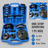 Kit d'outils de démontage et d'installation de roulement de moyeu de roue avant 85 mm avec manchons, plaques extractrices et tiges filetées pour réparation automobile