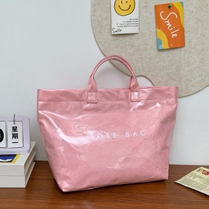 Bolsa Tote de PVC Moderna para Mulheres, Leve, Grande, Listrada, Ideal para Praia no Verão - Product Image 5