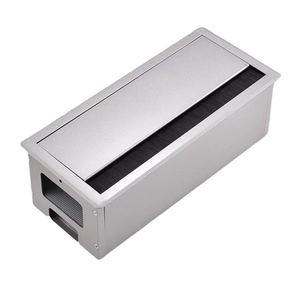 Nhà Máy Bán buôn nhà văn phòng bảng dây cáp <span class=keywords><strong>Grommet</strong></span> hộp hình chữ nhật bìa với bàn chải hộp cáp - Product Image 3