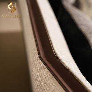 ชุดเฟอร์นิเจอร์ห้องนอนบ้านหรูหราทันสมัยผ้ากำมะหยี่หนังเตียงขนาดควีนไซส์สำหรับโรงแรมวิลล่า - Product Image 3