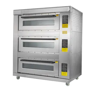 Grosir baking oven bisnis-Baru Tiba Oven Roti Komersial dengan 3 Lemari dan Termometer Oven untuk Bisnis dan Memanggang Kue