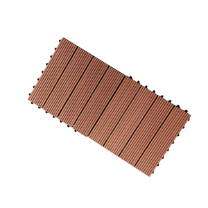 수영장을위한 30*30cm WPC 데크 타일 방수 DIY 바닥재 목재 플라스틱 데크 타일 발코니 용 연동 - Product Image 4