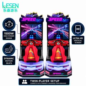 Machine de course de drift 2 joueurs à retour de force, avec volant et siège dynamique à mouvement, pour jeu d'arcade de course - Product Image 3