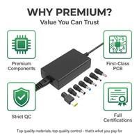 Chargeur universel pour ordinateur portable THEONE 45W 65W 90W 120W, adaptateur secteur pour ordinateur portable avec 8 embouts pour Dell HP Lenovo ASUS