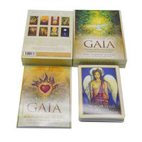 Baraja de cartas de oráculo personalizada OEM con hoja de plata de libro e hilo dorado Tarot impreso en papel Premium
