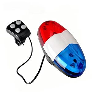Sonnette de vélo étanche avec klaxon électrique et lumière d'avertissement lumineuse, accessoire de sécurité universel pour vélo, idéal pour les trajets quotidiens - Product Image 1